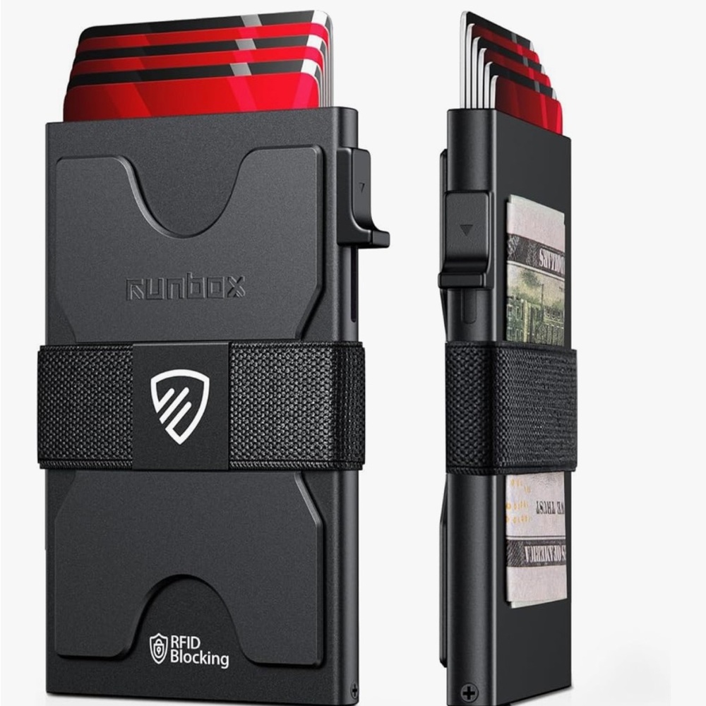 🔥 Slim RFID Metal Wallet 💳 | Minimalist Pop-Up Card Holder
